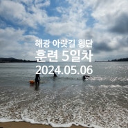 부울경 바다수영협회 해광아랏길 횡단 대비훈련 5일차 2024년05월06일 월요일