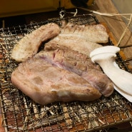 조선시대 백정이 볏집에다가 짚불삼겹살 구워준것같은 이색분위기 합성동 고기집 이산