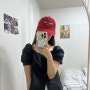 [쇼핑 후기] 시엔느 모자 자세한 후기 (crown washed denim ball cap-red)/ 데님 레드모자 추천