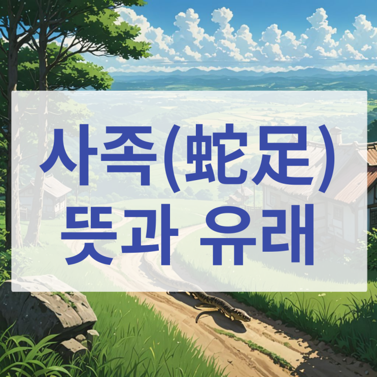 사자성어 사족(蛇足) 뜻과 유래 : 네이버 블로그