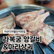 가산디지털단지 양갈비 맛집 라복궁 양갈비&마라샹궈