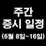 ■6월 2째주 주간 증시 일정 및 관련주 (2024년 6월 8일~6월 16일)■