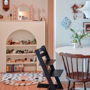 스토케 트립트랩 블랙 색상 아기 식탁 의자 베이비세트