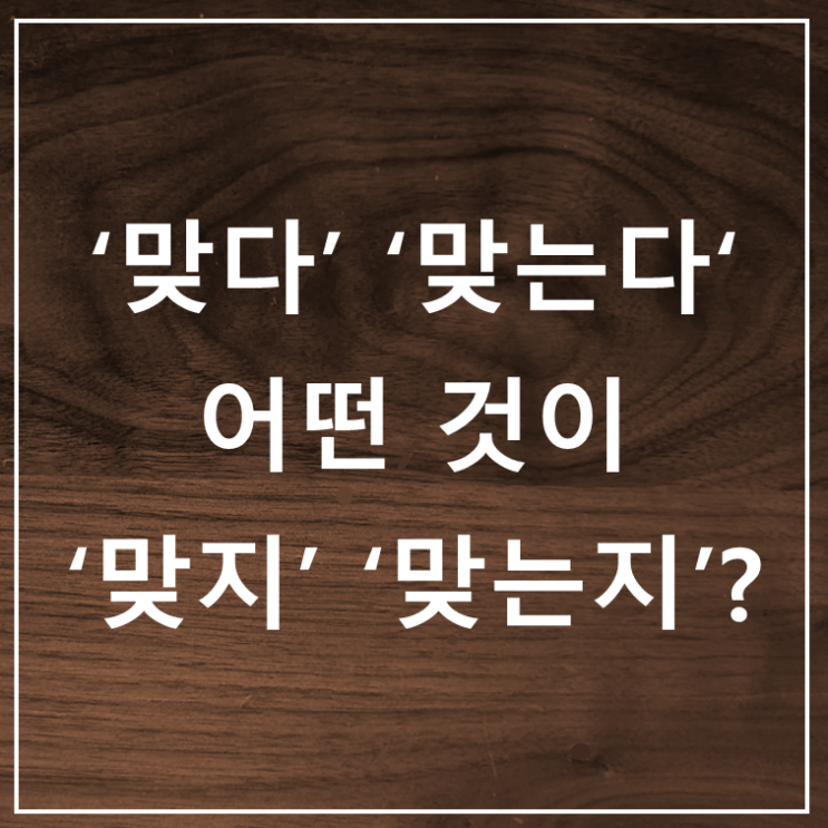 [기타] '맞다' & '맞는다' 어떤 것이 '맞지?' or '맞는지?' | 헷갈리는 표현 | '24년부터 달라진 것은 ...