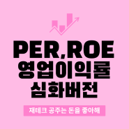 PER ROE 뜻 영업이익률까지 심화 버전