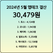 [2024년 5월 앱테크 결산] 30,479원