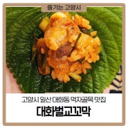 고양시 일산 대화동 먹자골목 맛집 대화벌교꼬막 다녀온 후기