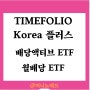 TIMEFOLIO Korea플러스배당액티브 ETF 월배당 ETF 수익률, 분배금