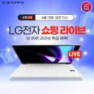 LG그램 , 그램 프로 특가 쇼핑라이브! 6/13일 오전11시🔥14Z90S-GA56K/16Z90SP-GA5CK/14ZD90S-GX59K/17Z90SP-GA5CK🔥