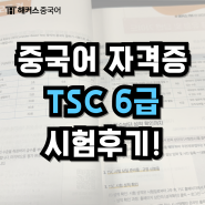 TSC 시험 등급 6급 합격한 TSC 시험후기!