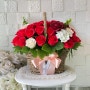 빨강 비누꽃 장미 꽃바구니 꽃배달 - 광주 학동 화이트리