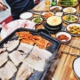 구미 옥계 맛집 지우네식당 점심 식사 맛있는 밥집 돼지주물럭 가오리무침 대패삼겹살 술한잔 하기 좋은곳