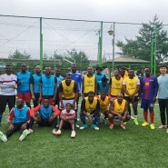 한국에 거주하는 아프리카 난민분들에게 축구 재능 기부하고 왔습니다. #윤석현