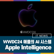 WWDC24에서 발표한 애플의 AI 시스템 Apple Intelligence