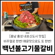 [충남 홍성 내포신도시 맛집] 스트레스 받는 회사일?! 연인과 싸웠을때?! 찾아야 하는 곳이 바로 여기 백년불고기물갈비! 맛있게 매운 물갈비 먹으면서 스트레스 풀어요