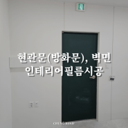 울산 현관문(방화문), 벽면 인테리어필름 시트지 리폼