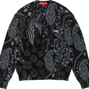 슈프림 프린티드 페이즐리 스웨터 Supreme SS24 Printed Paisley Sweater - Black - L size