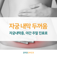 자궁 내막 두꺼움 자궁내막증, 야간 주말 진료로