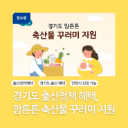 출산정책, 경기도 맘튼튼 축산물 꾸러미 지원(경기도 출산자라면 누구나 가능)