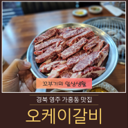 [영주 가흥동 택지맛집] 맛도리 소고기 오케이갈비