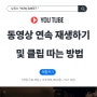 유튜브 동영상 연속 재생하기 및 클립 따는 방법(feat: 뉴진스)