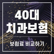 40대 치과보험 간편하게 구성해보세요