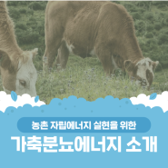 가축분뇨에너지로 농촌 자립에너지 실현!