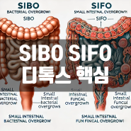 SIBO, SIFO 원인, 증상, 진단 - 바이오필름 제거, 장디톡스 핵심 솔루션