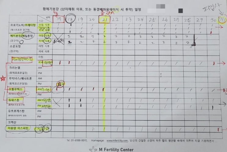 13-2) 4일 배양 동결 이식일 확정. 이식전 처방 과 내막치료GC1 : 네이버 블로그