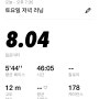 6월15일 저녁 러닝_8km_46분_178케이던스