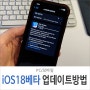 아이폰 iOS 18 개발자 베타 소프트웨어 업데이트 설치 방법