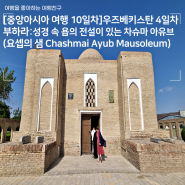 [중앙아시아 여행 10일차]우즈베키스탄 4일차 - 부하라: 성경 속 욥의 전설이 있는 차슈마 아유브(요셉의 샘)