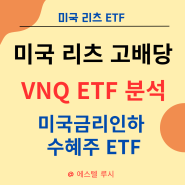 미국 리츠 고배당 VNQ ETF 분석 : 미국금리 인하 수혜주