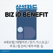 삼성 비즈 아이디 베네핏(BIZ iD benefit) 사업자 경비 카드