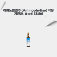 아미노필린주(Aminophylline) 작용기전, 효능에 대해서 알아봐요~