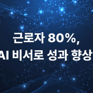 근로자 80%, 'AI 챗봇 비서로 업무 성과가 높아졌다'