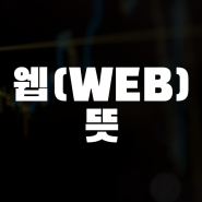 웹(web) 뜻이란 무엇인가?