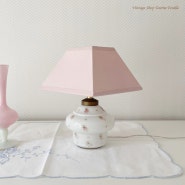 빈티지램프 ♣ Vintage petit floral opaline lamp
