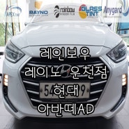 청주썬팅재시공 아반떼AD 레이노S9 시공기!!