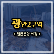 SK뷰 드파인 광안2구역 재개발 - 임장 매물 정리