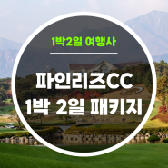 파인리즈CC 1박 2일 패키지 6~7월 예약 가격