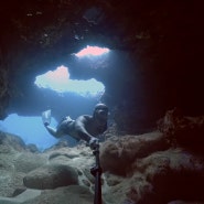 하와이 오아후섬 프리다이빙~ 수중동굴 절벽다이빙 거북이