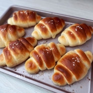 소금빵 만들기 홈베이킹 시오빵 _ 레시피 및 소금빵성형 (여름 ver.)