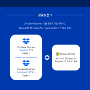 드롭박스 비즈니스 Dropbox Business X Microsoft 365 프로모션 (~6/28)