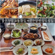 울산 언양 교동 맛집 바른한상 한정식 밥집