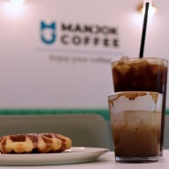 영등포역카페 만족커피에서 가성비 커피와 인기 있는 크로플 즐기기