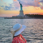 뉴욕 여행 :자유의 여신상 페리 크루즈 선셋 야경 추천 후기
