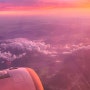 [일본여행] 아시아나를 타고 미야자키Miyazaki 에서 인천으로,,,노을 속에서의 비행
