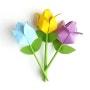 종이접기 취미활동 종이꽃 색종이꽃접기 튤립접기 2가지와 색깔별 튤립꽃말