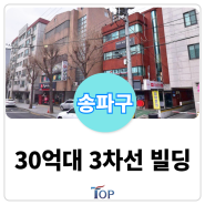 "30억대" 송파구 대로변 빌딩 매물ㅣ배후세대 탄탄한 항아리상권 서울빌딩매매